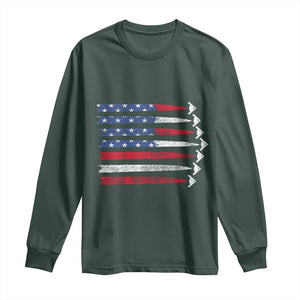 B2 Spirit Long Sleeve Shirt B-2 Stealth Bomber Aircraft American Flag Patriotic TS10 Dark Forest Green Print Your Wear