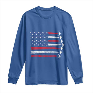 B2 Spirit Long Sleeve Shirt B-2 Stealth Bomber Aircraft American Flag Patriotic TS10 Royal Blue Print Your Wear