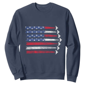 B2 Spirit Sweatshirt B-2 Stealth Bomber Aircraft American Flag Patriotic TS10 Navy Print Your Wear