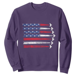 B2 Spirit Sweatshirt B-2 Stealth Bomber Aircraft American Flag Patriotic TS10 Purple Print Your Wear