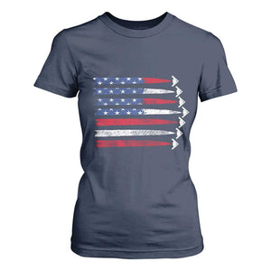 B2 Spirit T Shirt For Women B-2 Stealth Bomber Aircraft American Flag Patriotic TS10 Navy Print Your Wear
