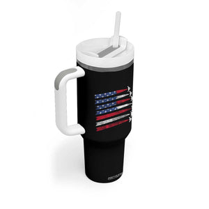 B2 Spirit Tumbler With Handle B-2 Stealth Bomber Aircraft American Flag Patriotic TS10 Print Your Wear