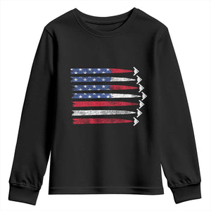 B2 Spirit Youth Sweatshirt B-2 Stealth Bomber Aircraft American Flag Patriotic TS10 Black Print Your Wear