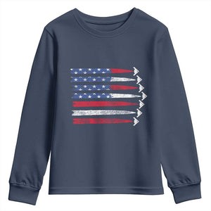 B2 Spirit Youth Sweatshirt B-2 Stealth Bomber Aircraft American Flag Patriotic TS10 Navy Print Your Wear