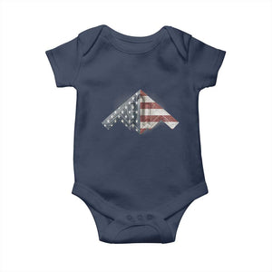 B2 Spirit Baby Onesie B-2 Bomber Stealth Aircraft Schematic American Flag TS10 Navy Print Your Wear