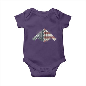 B2 Spirit Baby Onesie B-2 Bomber Stealth Aircraft Schematic American Flag TS10 Purple Print Your Wear