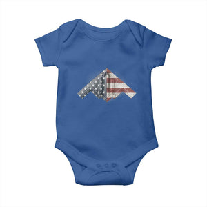 B2 Spirit Baby Onesie B-2 Bomber Stealth Aircraft Schematic American Flag TS10 Royal Blue Print Your Wear