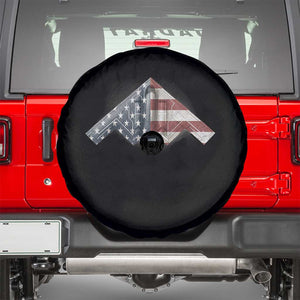 B2 Spirit Spare Tire Cover B-2 Bomber Stealth Aircraft Schematic American Flag TS10 Black Print Your Wear