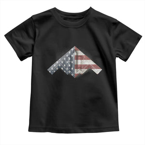 B2 Spirit Toddler T Shirt B-2 Bomber Stealth Aircraft Schematic American Flag TS10 Black Print Your Wear