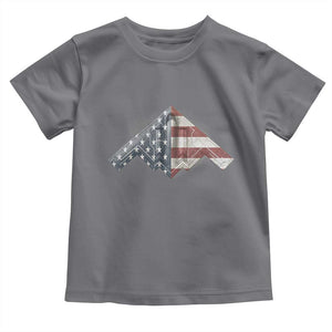 B2 Spirit Toddler T Shirt B-2 Bomber Stealth Aircraft Schematic American Flag TS10 Charcoal Print Your Wear