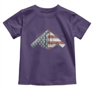 B2 Spirit Toddler T Shirt B-2 Bomber Stealth Aircraft Schematic American Flag TS10 Purple Print Your Wear