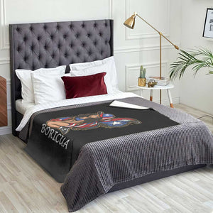 Puerto Rico Pin Up Girl Throw Blanket Taino Boricua Puerto Rican Flag TS10 Print Your Wear