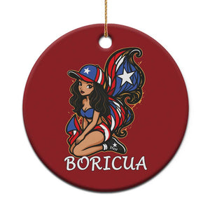Puerto Rico Pin Up Girl Christmas Ornament Taino Boricua Puerto Rican Flag TS10 Print Your Wear