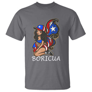 Puerto Rico Pin Up Girl T Shirt Taino Boricua Puerto Rican Flag TS10 Charcoal Print Your Wear