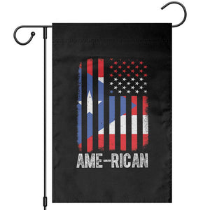 Puerto Rican American Flag Garden Flag AME-RICAN Boricua Pride TS10 Black Print Your Wear