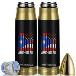 Puerto Rican American Flag Bullet Tumbler AME-RICAN Boricua Pride TS10 Black Print Your Wear