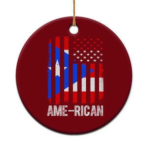 Puerto Rican American Flag Ceramic Ornament AME-RICAN Boricua Pride TS10 1pc Red Print Your Wear