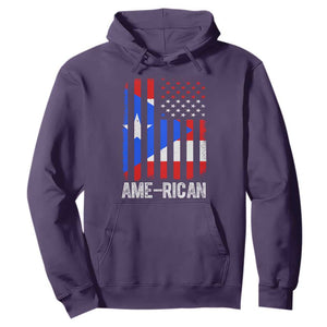 Puerto Rican American Flag Hoodie AME-RICAN Boricua Pride TS10 Purple Print Your Wear