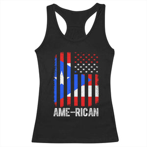 Puerto Rican American Flag Racerback Tank Top AME-RICAN Boricua Pride TS10 Black Print Your Wear