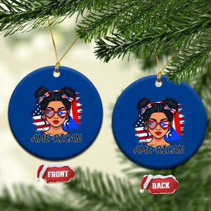 Puerto Rican American Girl Ceramic Ornament AME-RICAN Boricua Pride TS10 1pc Blue Print Your Wear