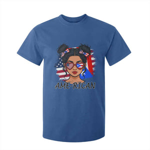 Puerto Rican American Girl T Shirt For Kid AME-RICAN Boricua Pride TS10 Royal Blue Print Your Wear