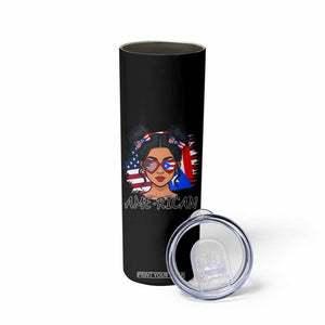 Puerto Rican American Girl Skinny Tumbler AME-RICAN Boricua Pride TS10 Print Your Wear