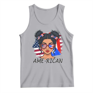 Puerto Rican American Girl Tank Top AME-RICAN Boricua Pride TS10 Athletic Heather Print Your Wear