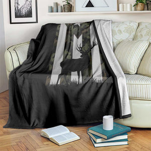 Deer Hunting Camo Puerto Rican Flag Throw Blanket Boricua Hunters TS10 Print Your Wear