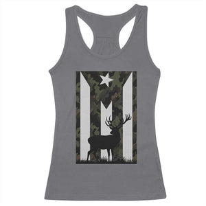Deer Hunting Camo Puerto Rican Flag Racerback Tank Top Boricua Hunters TS10 Charcoal Print Your Wear