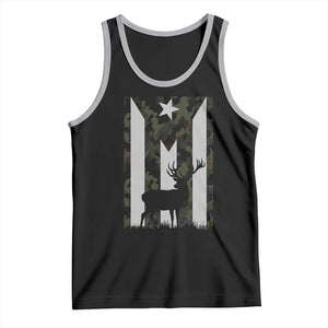 Deer Hunting Camo Puerto Rican Flag Tank Top Boricua Hunters TS10 Black Athletic Heather Print Your Wear
