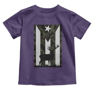 Deer Hunting Camo Puerto Rican Flag Toddler T Shirt Boricua Hunters TS10 Purple Print Your Wear