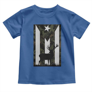 Deer Hunting Camo Puerto Rican Flag Toddler T Shirt Boricua Hunters TS10 Royal Blue Print Your Wear