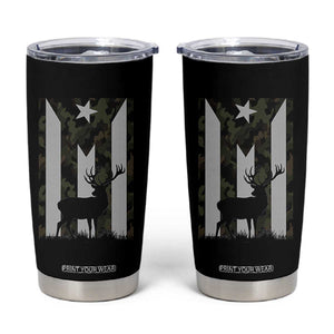 Deer Hunting Camo Puerto Rican Flag Tumbler Cup Boricua Hunters TS10 Black Print Your Wear