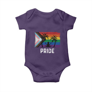 Puerto Rican LGBTQ Baby Onesie Boricua Rainbow Flag Pride TS10 Purple Print Your Wear