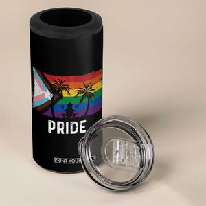 Puerto Rican LGBTQ 4 in 1 Can Cooler Tumbler Boricua Rainbow Flag Pride TS10 Print Your Wear