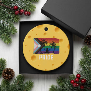 Puerto Rican LGBTQ Ceramic Ornament Boricua Rainbow Flag Pride TS10 1pc Yellow Cheese Print Your Wear