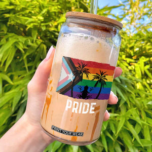 Puerto Rican LGBTQ Glass Can Boricua Rainbow Flag Pride TS10 Black Print Your Wear
