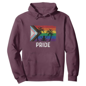 Puerto Rican LGBTQ Hoodie Boricua Rainbow Flag Pride TS10 Maroon Print Your Wear