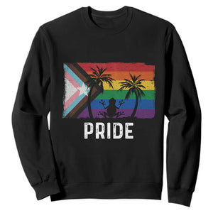 Puerto Rican LGBTQ Sweatshirt Boricua Rainbow Flag Pride TS10 Black Print Your Wear