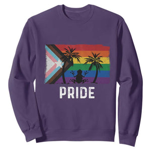 Puerto Rican LGBTQ Sweatshirt Boricua Rainbow Flag Pride TS10 Purple Print Your Wear