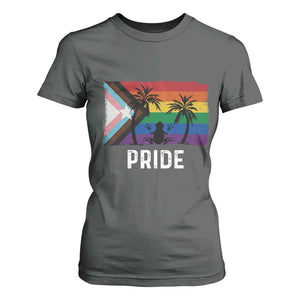 Puerto Rican LGBTQ T Shirt For Women Boricua Rainbow Flag Pride TS10 Dark Heather Print Your Wear