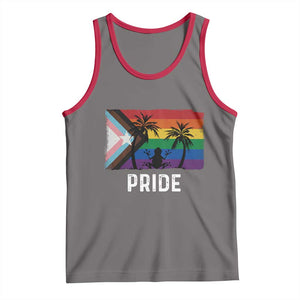 Puerto Rican LGBTQ Tank Top Boricua Rainbow Flag Pride TS10 Deep Heather Red Print Your Wear
