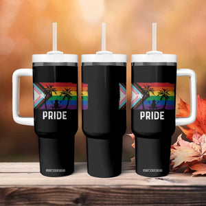 Puerto Rican LGBTQ Tumbler With Handle Boricua Rainbow Flag Pride TS10 Print Your Wear