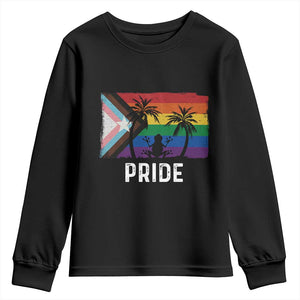 Puerto Rican LGBTQ Youth Sweatshirt Boricua Rainbow Flag Pride TS10 Black Print Your Wear