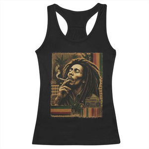 Vintage Marley Guitarist Racerback Tank Top Rastaman Rastafari Music Vibes Only Rasta Jamaica Reggae TS10 Black Print Your Wear