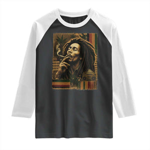 Vintage Marley Guitarist Raglan Shirt Rastaman Rastafari Music Vibes Only Rasta Jamaica Reggae TS10 Black White Print Your Wear