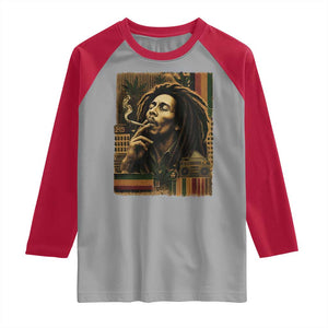 Vintage Marley Guitarist Raglan Shirt Rastaman Rastafari Music Vibes Only Rasta Jamaica Reggae TS10 Sport Gray Red Print Your Wear