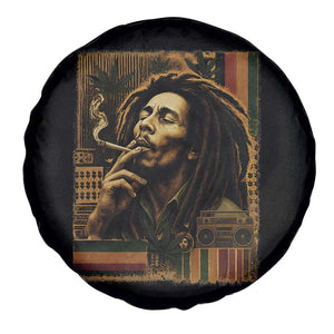 Vintage Marley Guitarist Spare Tire Cover Rastaman Rastafari Music Vibes Only Rasta Jamaica Reggae TS10 Print Your Wear