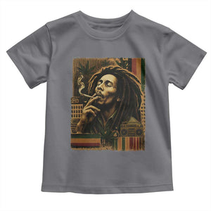 Vintage Marley Guitarist Toddler T Shirt Rastaman Rastafari Music Vibes Only Rasta Jamaica Reggae TS10 Charcoal Print Your Wear
