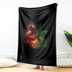 Marley Guitarist Throw Blanket Smoke Cannabis Leaf 420 Rastafari Rasta Reggae Music TS10 Print Your Wear